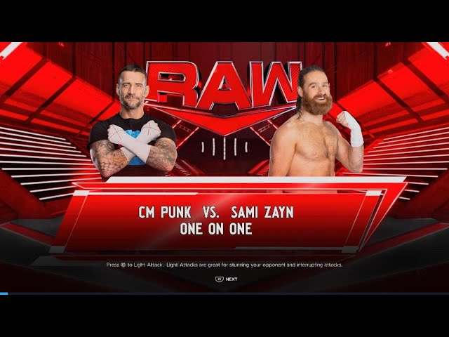 WWE 2K24 CM Punk Vs Sami Zayn