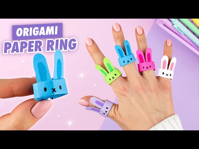 Origami Paper Rabbit Ring | How to make paper ring