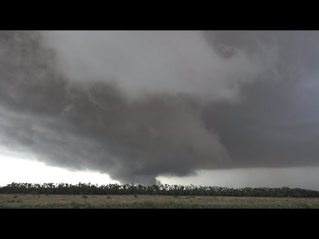 The Elk City, OK Supercell, Large Hail, and Rain-Wrapped Tornado (4K) - May 16, 2017