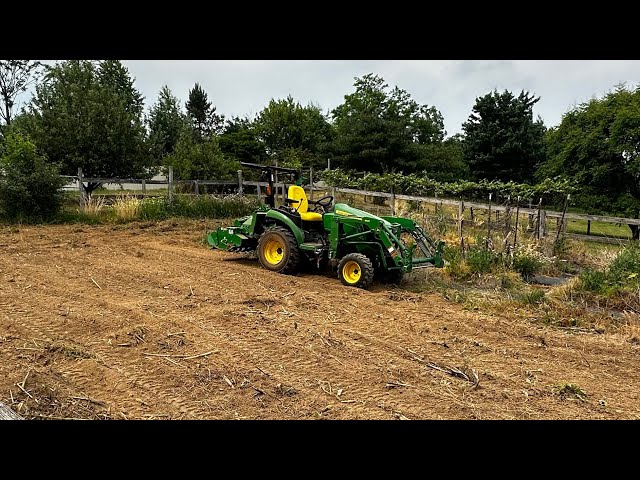 #12 Tilling Gardens with a John Deere 2025R Tiller Combo