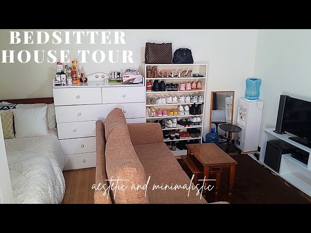 DETAILED BEDSITTER HOUSE TOUR //CUTE AND MINIMALISTIC AND VERY AESTHETIC