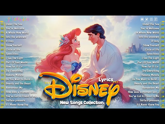 Classic Disney Songs 🏰 The Best Disney Princess Songs 🍄 Magical Disney Hits With Lyrics