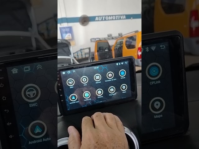 Multimídia Aircross 9 Polegadas Tela Flutuante Carplay GPS Câmera Moldura Dezzot Equipamentos