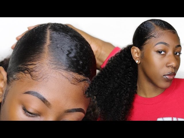 Sleekest "How to: Sleek Low Ponytail" Ever for THICK, KINKY Natural Hair!! | ft. Curly HerGivenHair