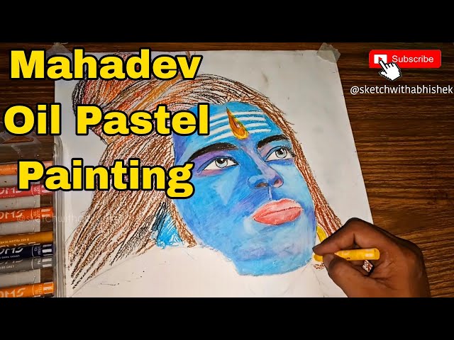 Part 2 : Mahadev Oil pastel painting ||#art #mahadev #oilpastel #tutorial #painting