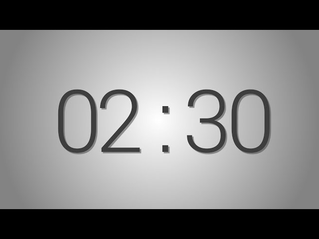 2 Minutes and 30 seconds countdown Timer - Beep at the end | Simple Timer (two min and half)