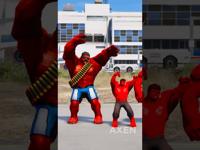 RANDOM SPIDER-MAN VS RED HULK SUPERHEROES BATTLE WHO IS STRONGEST #shorts