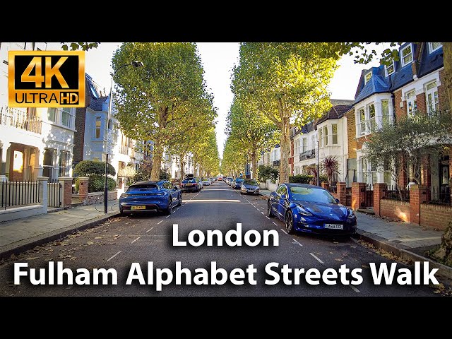 LONDON | Fulham Alphabet Streets Walking Tour | 4K UHD 3D 360° binaural audio 🎧