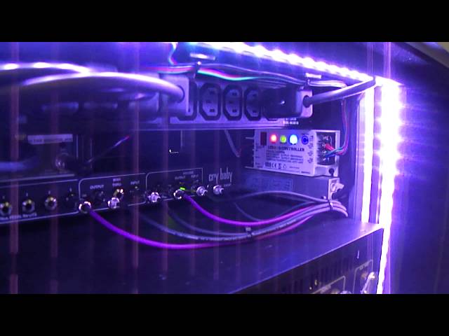 LED Test in guitarrack (back) HOUBII