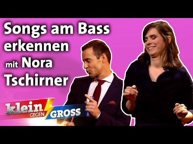 Erkennst du den Song an der Bassline? Nora Tschirner vs. Simon (12) | Klein gegen Groß