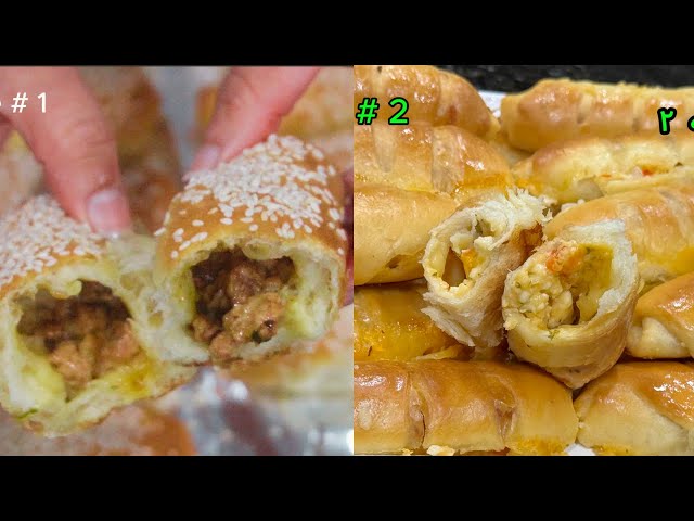 Satisfying & Creative! One Dough 2- Ways: Savory Ground Chicken & Veggie Cheese Filled Delights!