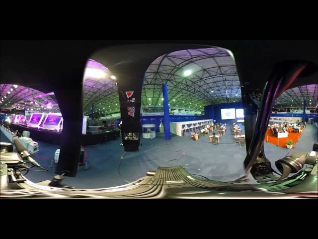 360° view from an SABC jib at the IEC Results Operations Centre