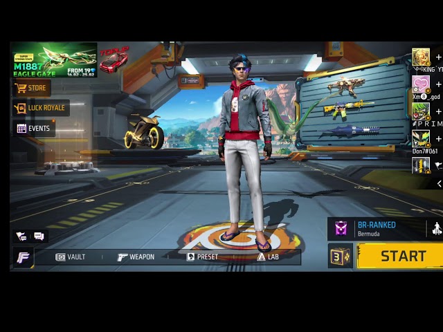 free fire live br rank pushing solo vs solo