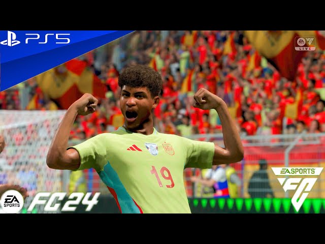 FC 24_ Albania vs. Spain - EURO 2024 Group Stage Matchday 3 in Düsseldorf Arena | PS5™ [4K60]