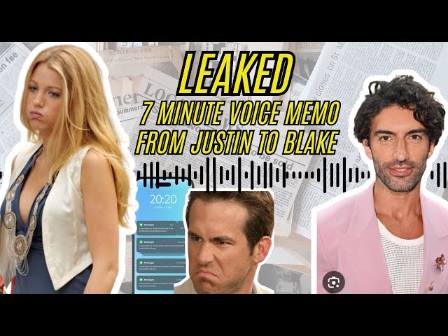 Justin Baldoni’s Voice Message Apology to Blake Lively | FULL 7 Minute Memo INCLUDED