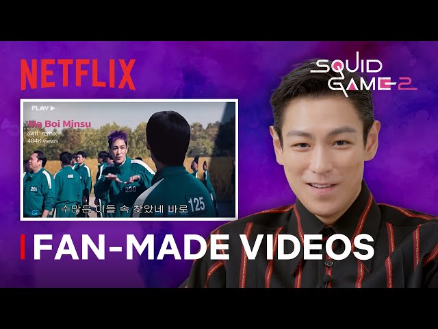 T.O.P. Reacts to Thanos Fan Videos | Squid Game: Season 2 | Netflix