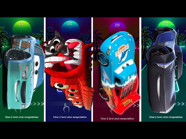 🏎️ Tow Mater vs Dinoco King vs Lightning Mcqueen vs Cursed Miss Fritter /\ Coffin Dance 🎯