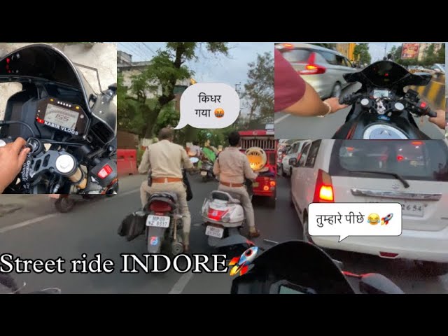 A Day With YAMAHA YZF R15 v4 v5 | KABIR VLOGS | INDORE 🚀 #r15v4 #yamaha #police