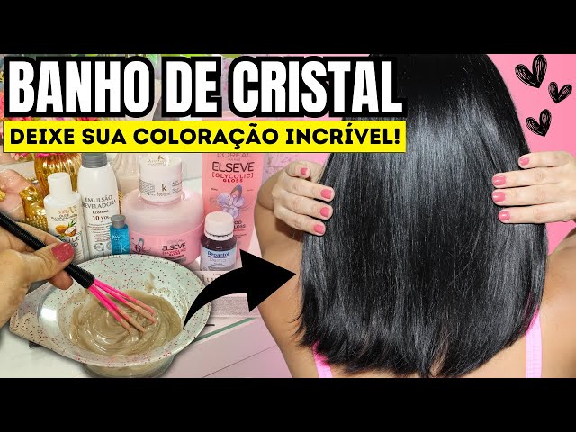 BANHO DE CRISTAL! Pinte Seu Cabelo Assim e Economize! NÃO GASTO MAIS NO SALÃO!