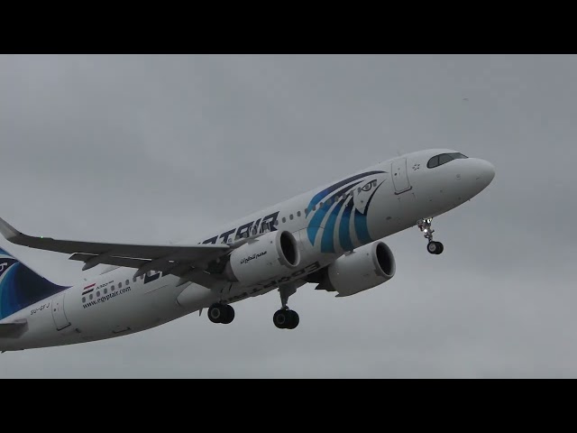 EgyptAir MS776 take-off from Dublin Airport to Cairo 03/01/2023 - SU-GFJ Airbus A320 Neo