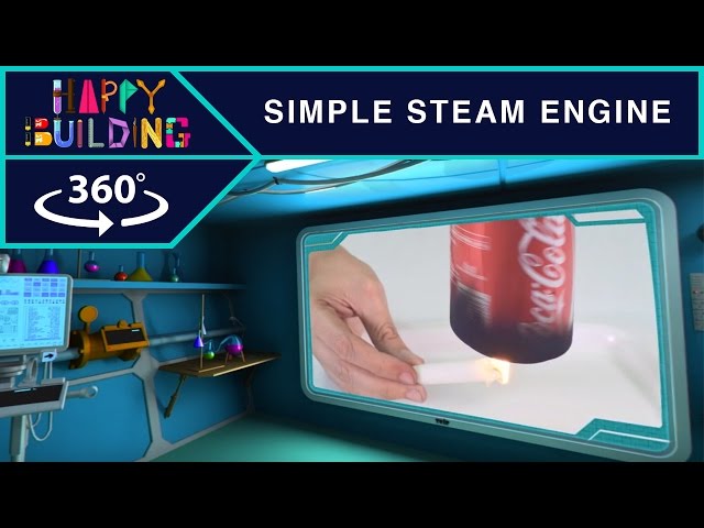 How to make a Steam Engine! Happy Building! 4K 360 degree Lab