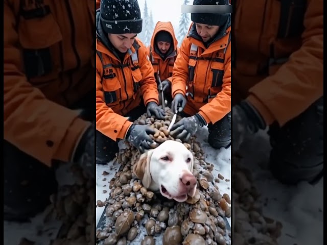 Rescue Mission: Removing Millions of Barnacles from Injured Dog in Snow