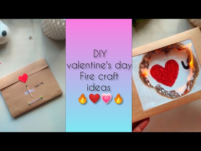 Easy Valentine's Day fire Card 🔥💗❤️🔥Valentine's day Craft Ideas 💗 Valentine's Day Gift Idea #diy