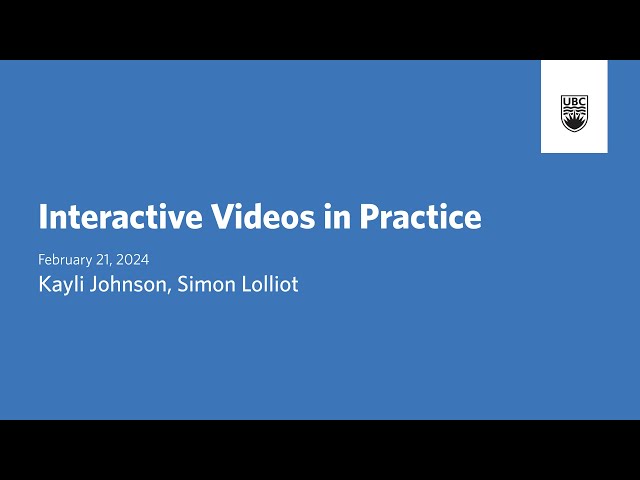 Interactive Videos in Practice