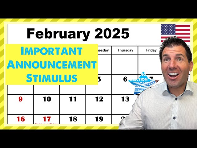 February 7th - This Announcement Is Important For Stimulus