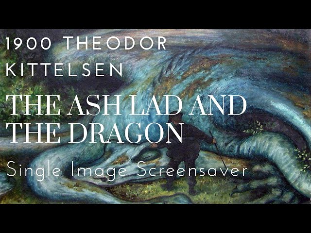 The Ash lad and the Dragon Fairytale storybook background fine art vintage art screensaver HD 1080p