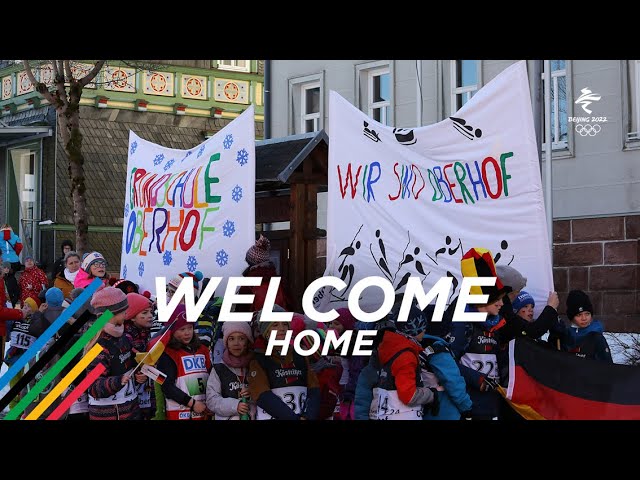 Welcome back home to Olympic Luge athletes after Beijing 2022