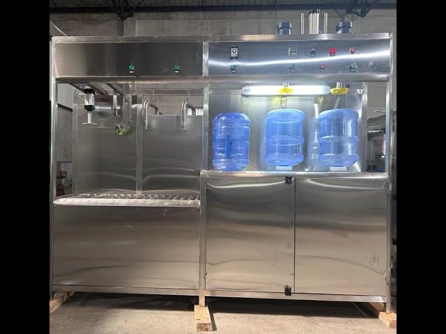 semi auto high pressure rinsing filling capping machine for 5Gal bottled water