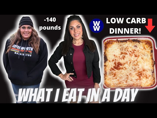 WHAT I EAT IN A DAY ON WW TO LOSE 140 POUNDS - HOW I EAT 160G+ OF  PROTEIN - LOW CARB MEATBALL BAKE