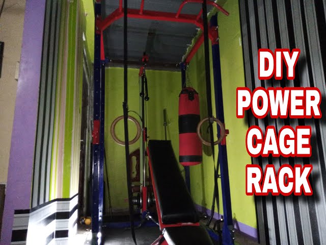 I MADE MY OWN DIY POWER CAGE RACK MULTIFUNCTION HOME GYM EQUIPMENT!