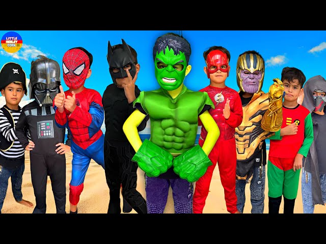 Littlehenleycool Dresses Up as Superhero and Villans Costumes For Kids