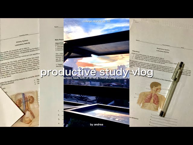 productive study vlog: completing task, playing, chill, lots of writing, and more!