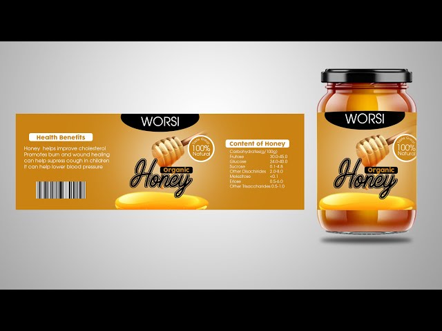 How to Create a Simple Honey Label Design in Photoshop