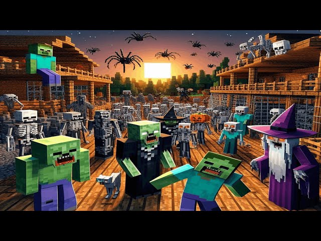 Minecraft Survival Witch and Tree Farm #minecraft #shorts #gaming #survival