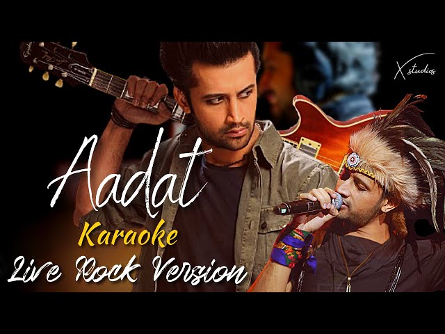 Aadat | Live karaoke | Rock Version | Atif Aslam