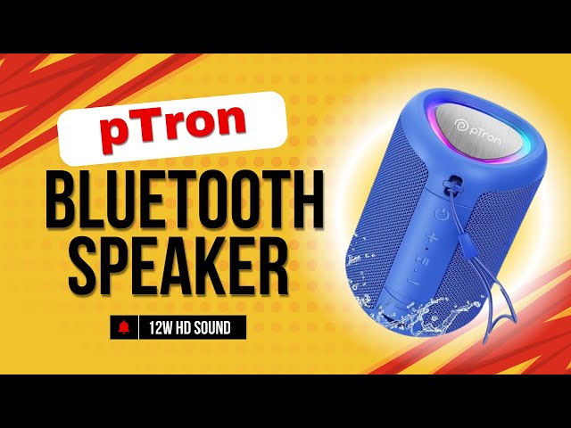 pTron Fusion Mount Mini Bluetooth Speaker, 12W HD Sound, Beat Synced RGB Lights, 10Hrs Playtime