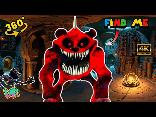 Nightmare BOBBY BEARHUG MONSTER | Poppy playtime3 | SMILING CRITTERS | Findding challenge 360  VR360