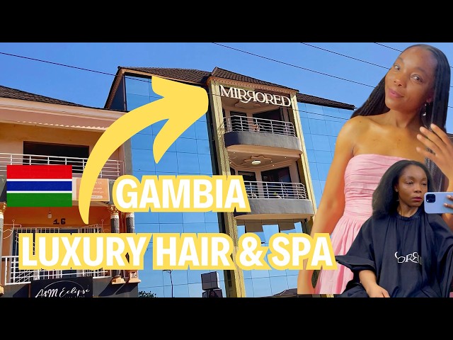 LUXURY HAIR & SPA EXPERIENCE in Gambia 🇬🇲 | Knotless Braids & Pedicure at MIRRORED - Gambia Vlog