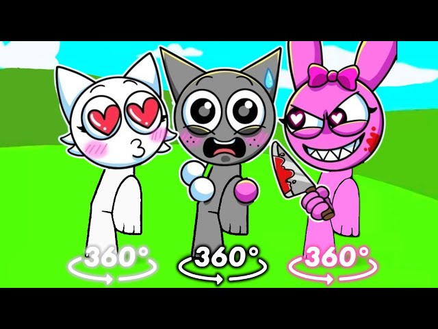 Wenda x Gray x Pinki LOVE TRIANGLE | Incredibox Sprunki in 360º VR