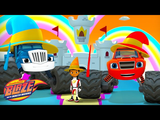 Blaze and Crusher Transform into Wizards to Stop Dragons! 🪄 w/ AJ | Blaze and the Monster Machines