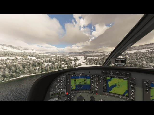 Landing in Wintry BC MSFS2020 in VR180 4K