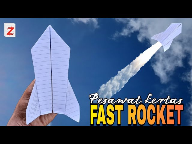 Pesawat Roket || Cara Buat Pesawat Kertas Roket bisa terbang