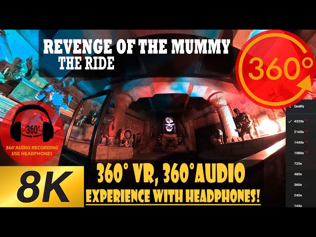 Revenge of the Mummy The Ride  roller coaster [8K 360° VR] Universal Studios Florida