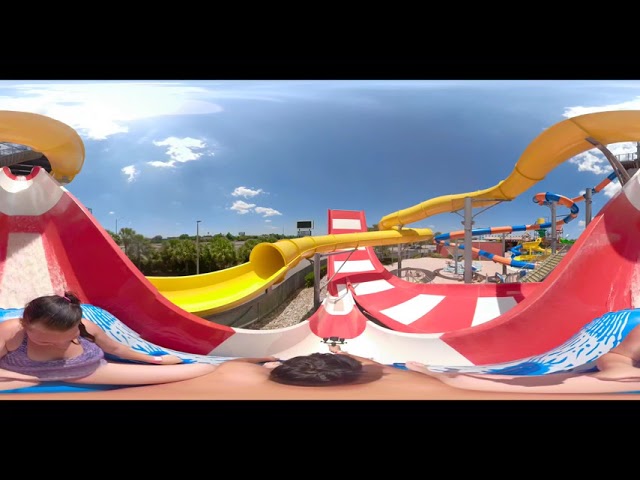 Boomerango Tube slide 360 pov at Coco Key Orlando Florida