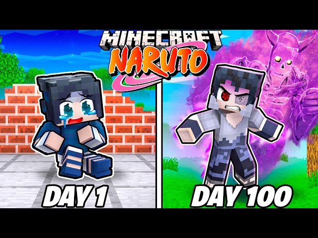 I Survived 100 Days as SASUKE UCHIHA in Naruto Minecraft!