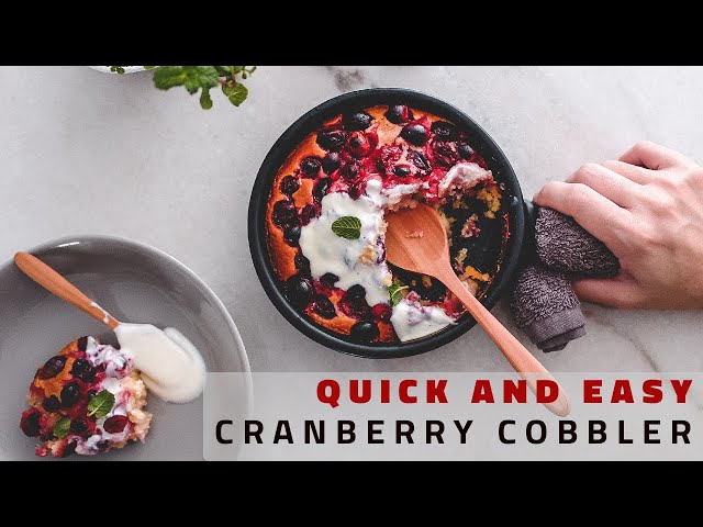 Easy Cranberry Cobbler Recipe [ASMR] | Delicious Dessert